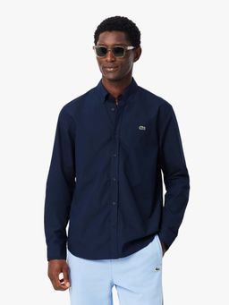 Lacoste - Men Blue Cotton Solid Shirt