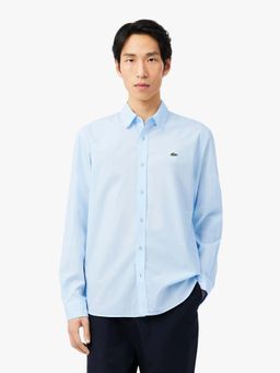 Lacoste - Men Blue Cotton Solid Shirt