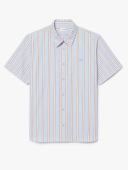 Lacoste - Men Blue Cotton Stripes Shirt