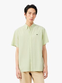 Lacoste - Men Green Cotton Checks Shirt