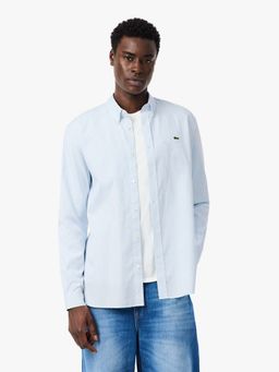 Lacoste - Men Blue Cotton Stripes Shirt