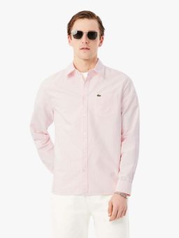 Lacoste - Men Pink Cotton Stripes Shirt