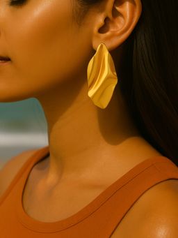 I Jewels - Silver Toned Statement Stud Earrings