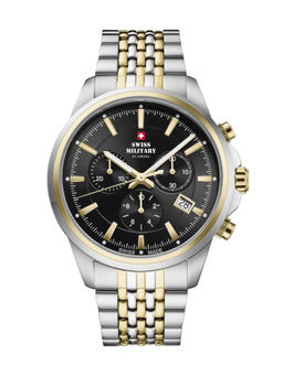 Swiss Military by Chrono - Men Swiss Made Quartz Black Dial Chronograph Watch (SM34107.05) (M)