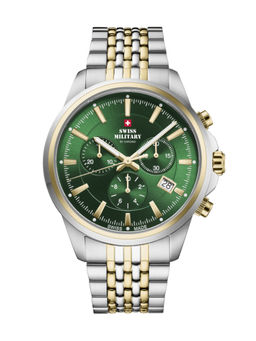 Swiss Military by Chrono - Men Swiss Made Quartz Green Dial Chronograph Watch (SM34107.08) (M)