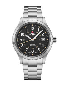 Swiss Military by Chrono - Men Swiss Made Quartz Black Dial Analog Watch (SM34108.01) (M)