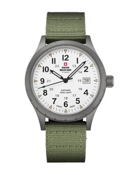 Swiss Military by Chrono - Men Swiss Made Quartz White Dial Analog Watch (SM34108.04) (M)