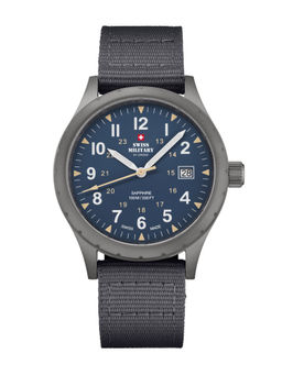 Swiss Military by Chrono - Men Swiss Made Quartz Navy Blue Dial Analog Watch (SM34108.05) (M)