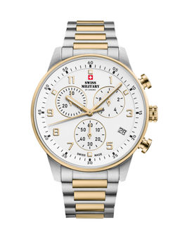 Swiss Military by Chrono - Men Swiss Made Quartz White Dial Chronograph Watch (SM34114.04) (M)