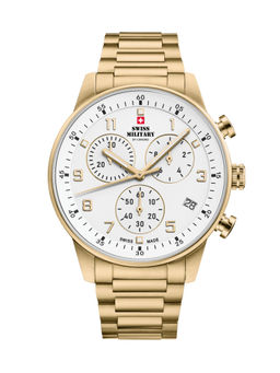 Swiss Military by Chrono - Men Swiss Made Quartz White Dial Chronograph Watch (SM34114.06) (M)