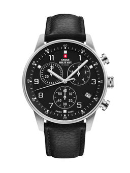 Swiss Military by Chrono - Men Swiss Made Quartz Black Dial Chronograph Watch (SM34114.08) (M)