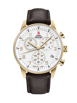 Swiss Military by Chrono - Men Swiss Made Quartz White Dial Chronograph Watch (SM34114.11) (M)