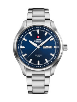 Swiss Military by Chrono - Men Swiss Made Quartz Navy Blue Dial Analog Watch (SM34116.03) (M)