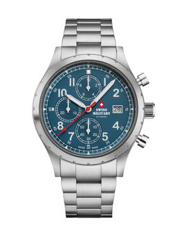 Swiss Military by Chrono - Men Swiss Made Quartz Blue Dial Chronograph Watch (SM34117.02) (M)