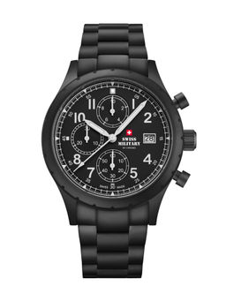 Swiss Military by Chrono - Men Swiss Made Quartz Black Dial Chronograph Watch (SM34117.05) (M)