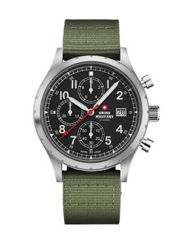 Swiss Military by Chrono - Men Swiss Made Quartz Black Dial Chronograph Watch (SM34117.06) (M)
