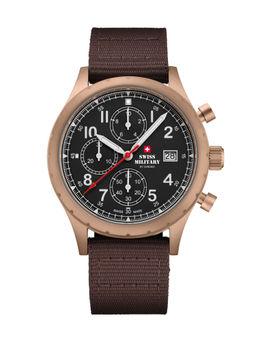 Swiss Military by Chrono - Men Swiss Made Quartz Black Dial Chronograph Watch (SM34117.09) (M)