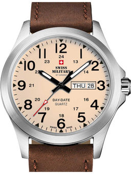 Swiss Military by Chrono - Men Swiss Made Quartz Beige Dial Analog Watch (SMP36040.29) (M)