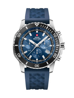 Swiss Military by Chrono - Men Swiss Made Quartz Navy Blue Dial Chronograph Watch (SMS34113.03) (M)
