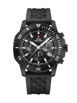 Swiss Military by Chrono - Men Swiss Made Quartz Black Dial Chronograph Watch (SMS34113.05) (M)