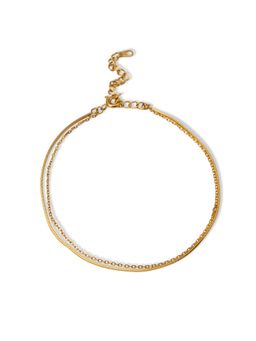 Palmonas - Sleek Dual Layer Anklet For Women - Waterproof And Anti-Tarnish