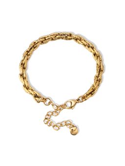 Palmonas - Bold Woven Linked Chain Bracelet For Women - Waterproof And Anti-Tarnish