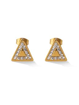 Palmonas - Sparkle Edge Triangular Earrings For Women - Waterproof And Anti-Tarnish