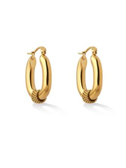 Palmonas - Bold U Curved Hoop Earrings For Women - Waterproof And Anti-Tarnish