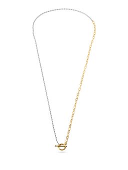 Palmonas - Dual Tone Minimal Bar Drop Necklace For Women - Waterproof And Anti-Tarnish