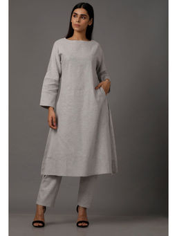 Tjori - Powdered Blue Pure Woven Cotton Kurta & Pant (Set of 2)