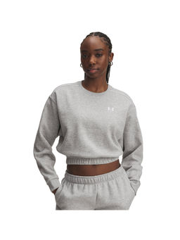 Under Armour - Women's Rival Fleece Piped Crew Sweatshirt-Grey