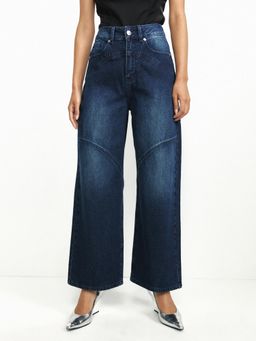 Pomelo - Wide-Leg Jeans - Navy Blue