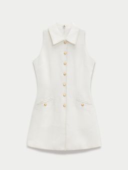 Pomelo - Button-Up Mini Dress - Off-White