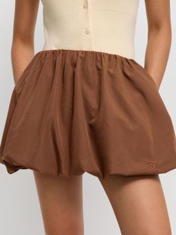 Pomelo - Bubble Mini Skirt - Brown