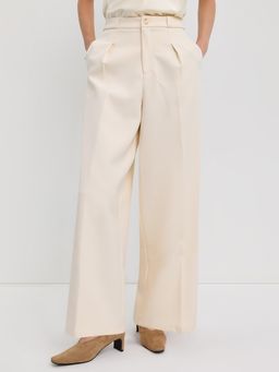 Pomelo - Wide-Leg Trouser - Beige