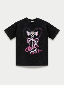 Pomelo - Oversized Graphic T-shirt - Black