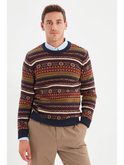 Trendyol - Man Maroon Sweater