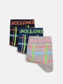 Jack & Jones - Men Check Multicolor Socks (Pack of 3)