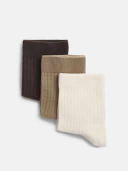 Jack & Jones - Men Solid Multicolor Socks (Pack of 3)