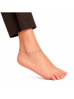 MINOUS - Silver Twinkle Star Anklet
