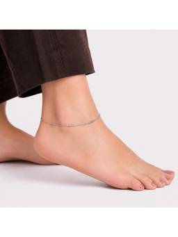 MINOUS - Silver Minimal Snake Chain Anklet