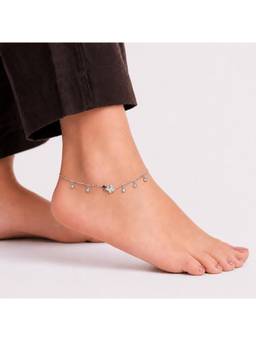 MINOUS - Silver Butterfly Charm Anklet
