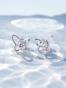 Palmonas - Petite Butterfly Crystal 925 Sterling Silver Studs