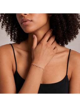 MINOUS - Elegant Leaf Crystal Bracelet