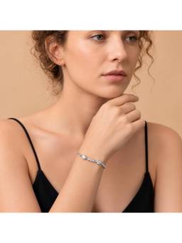 MINOUS - Silver Crystal Line Bracelet