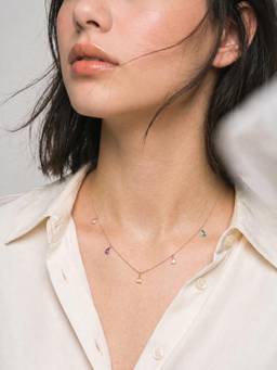 Palmonas - Confetti Gem 925 Sterling Silver Station Necklace