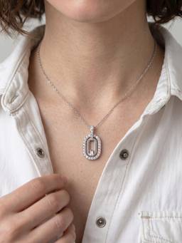 Palmonas - Modern Paperclip 925 Sterling Silver Necklace