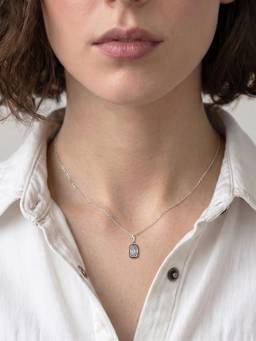 Palmonas - Paperclip Frame 925 Sterling Silver Necklace