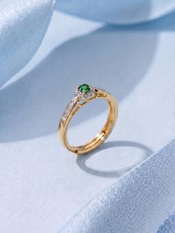 Palmonas - Green Radiance 925 Sterling Silver Adjustable Ring