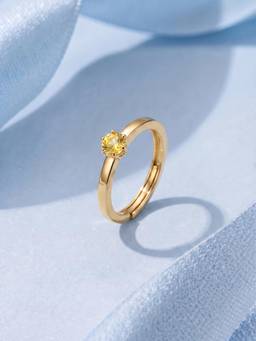 Palmonas - Celeste Yellow 925 Sterling Silver Adjustable Ring